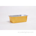 Gold Square Aluminium Foil Food Lunch Box